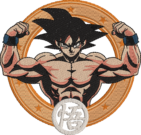 GOKU GYM Version Embroidered Oversized TShirt