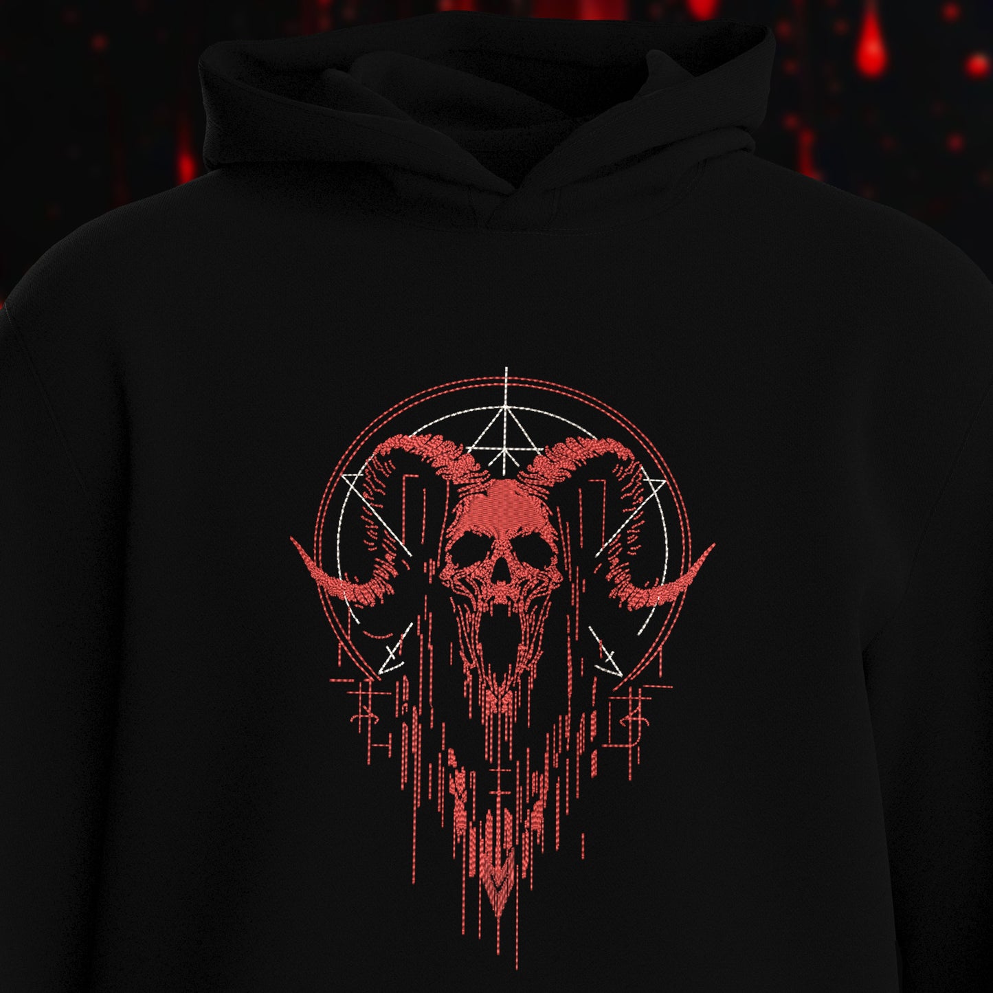 The Horror Embroidery Hoodie 1 - Luxe Embroidery