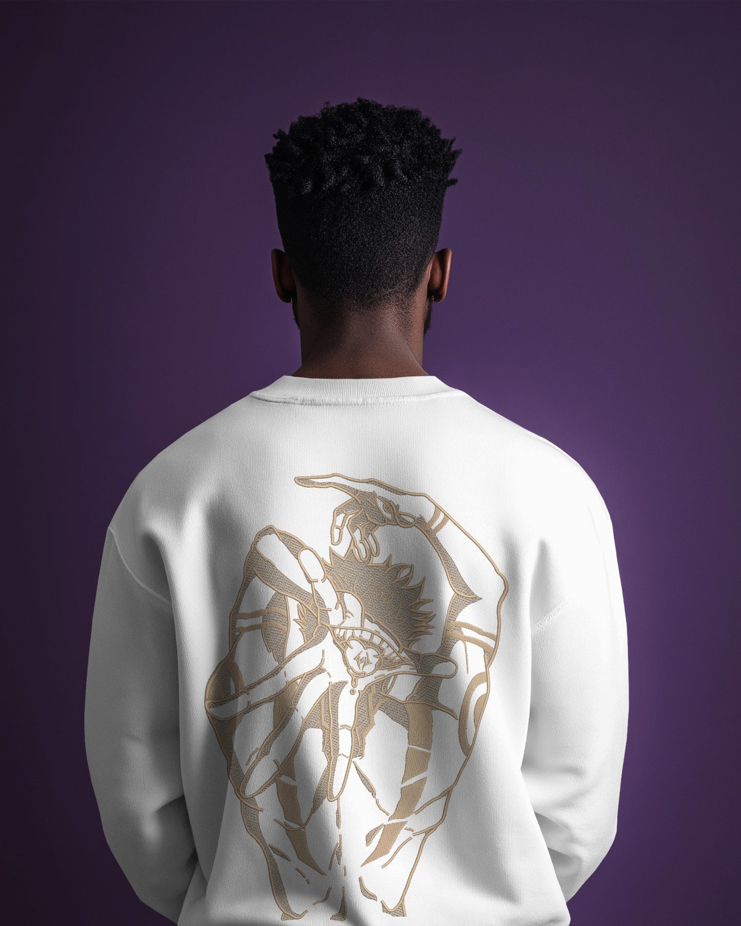 SUKUNA Embroidered Oversized Sweatshirt