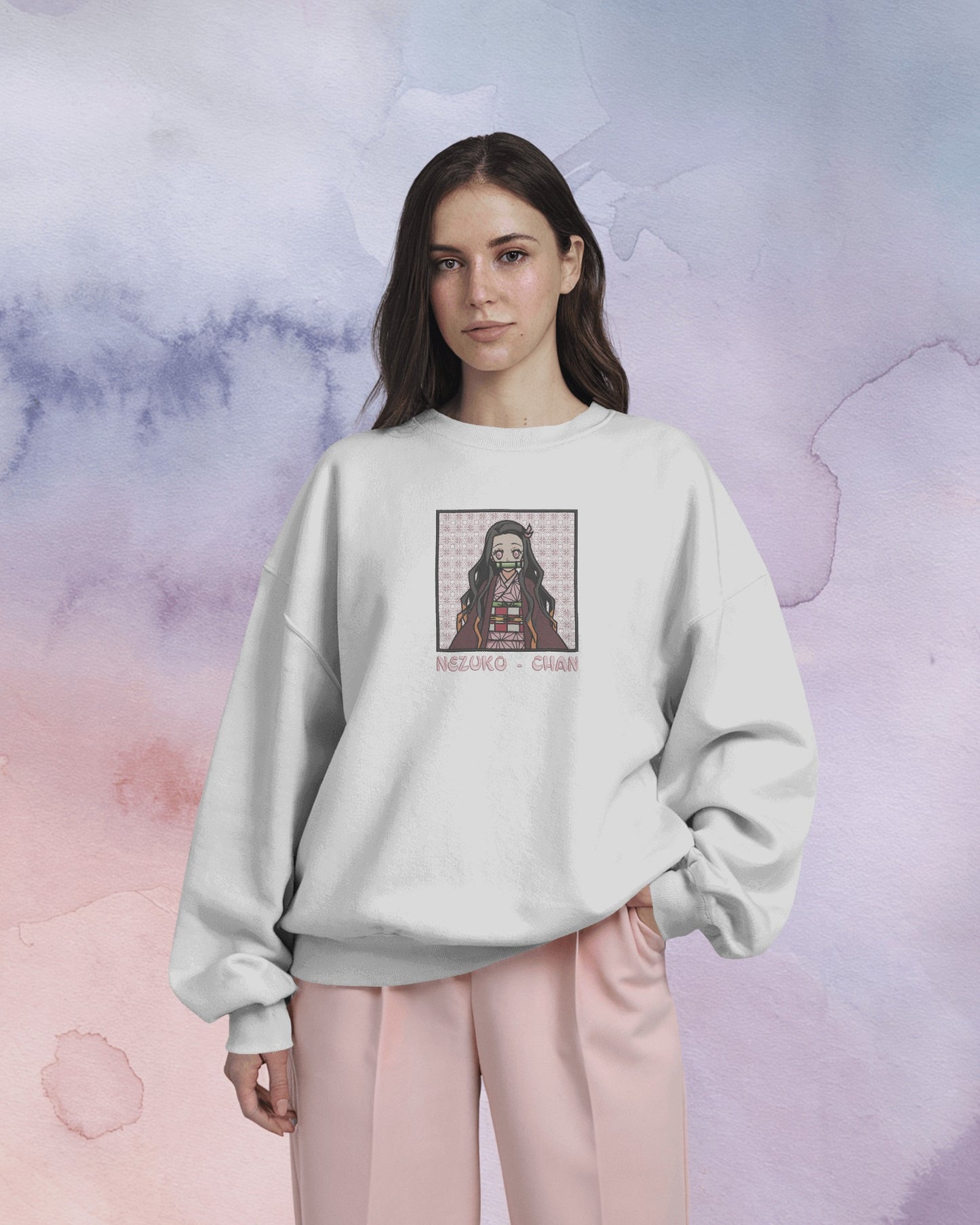 NEZUKO Embroidered Oversized Sweatshirt