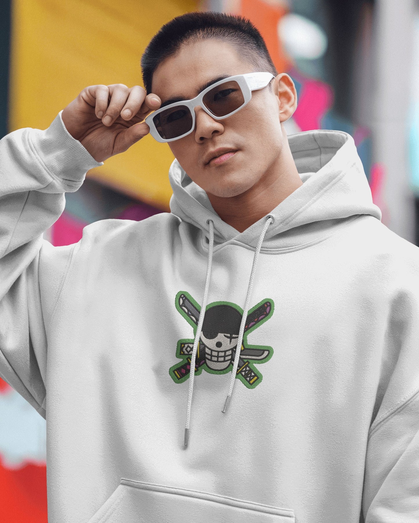 RORONOA ZORO Embroidered Oversized Hoodie