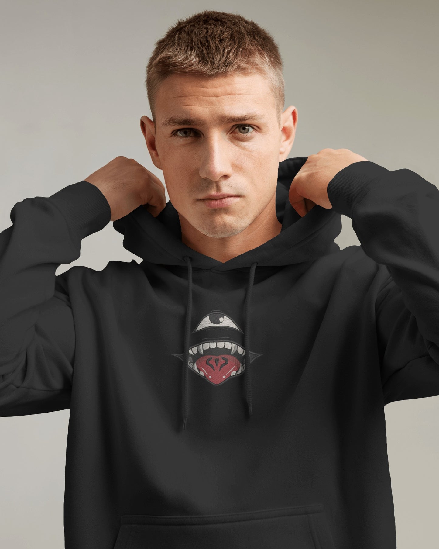 SUKUNA EYE AND MOUTH Embroidered Oversized Hoodie