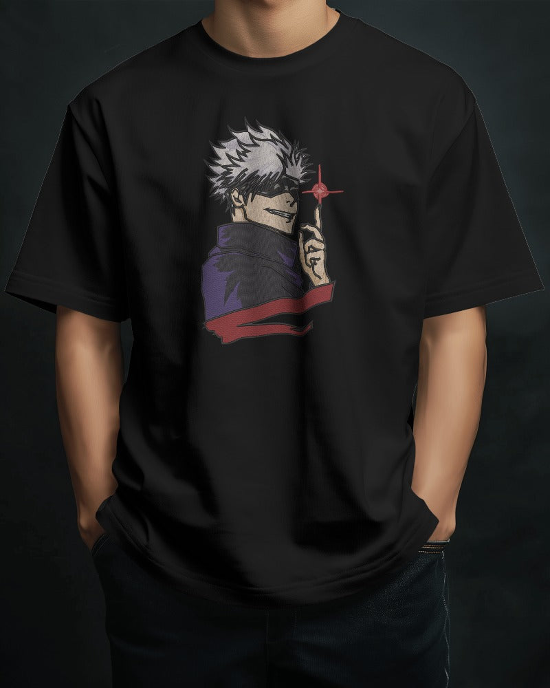 GOJO SATORU Embroidered Oversized TShirt
