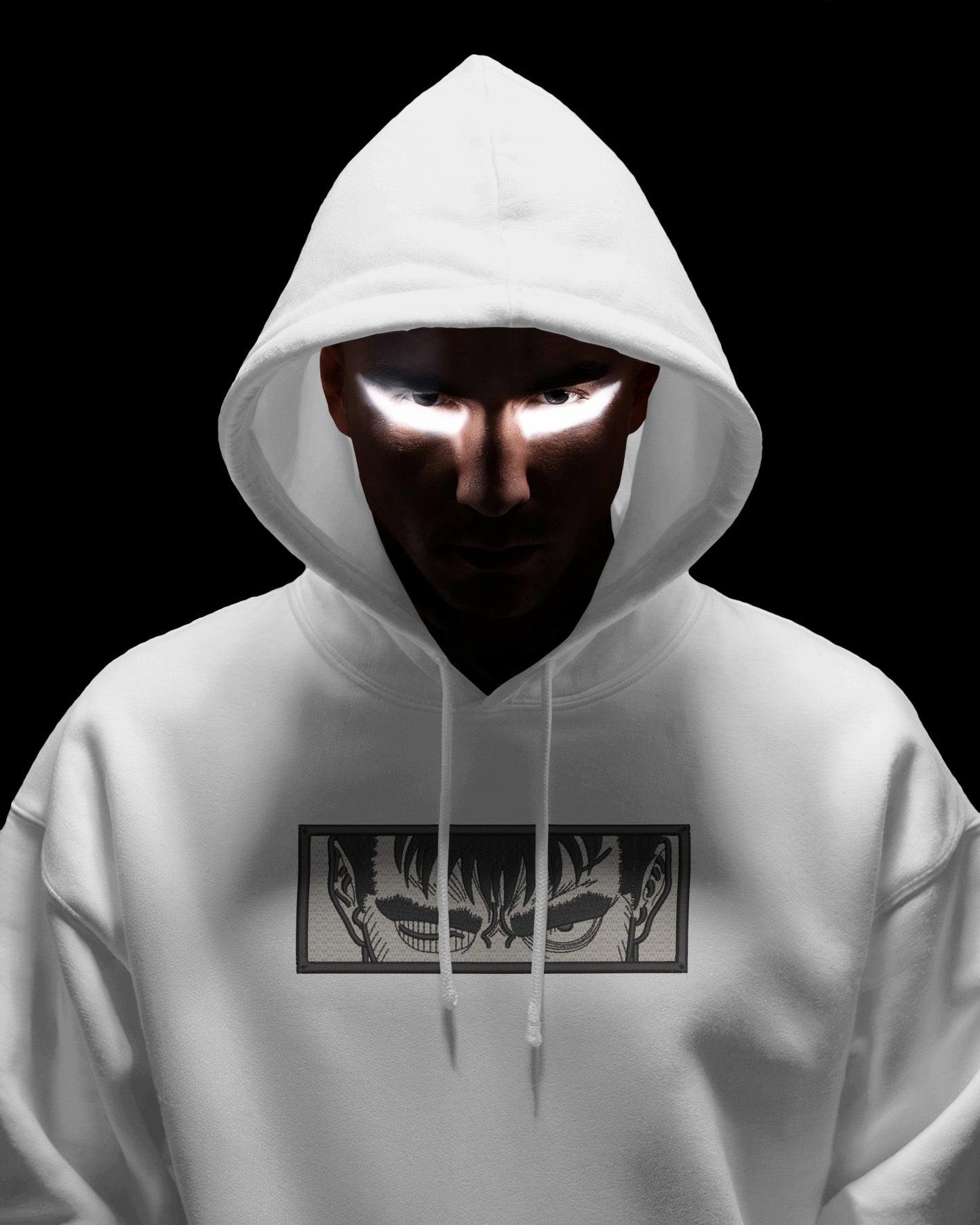 GUTS Black & White Embroidered Hoodie