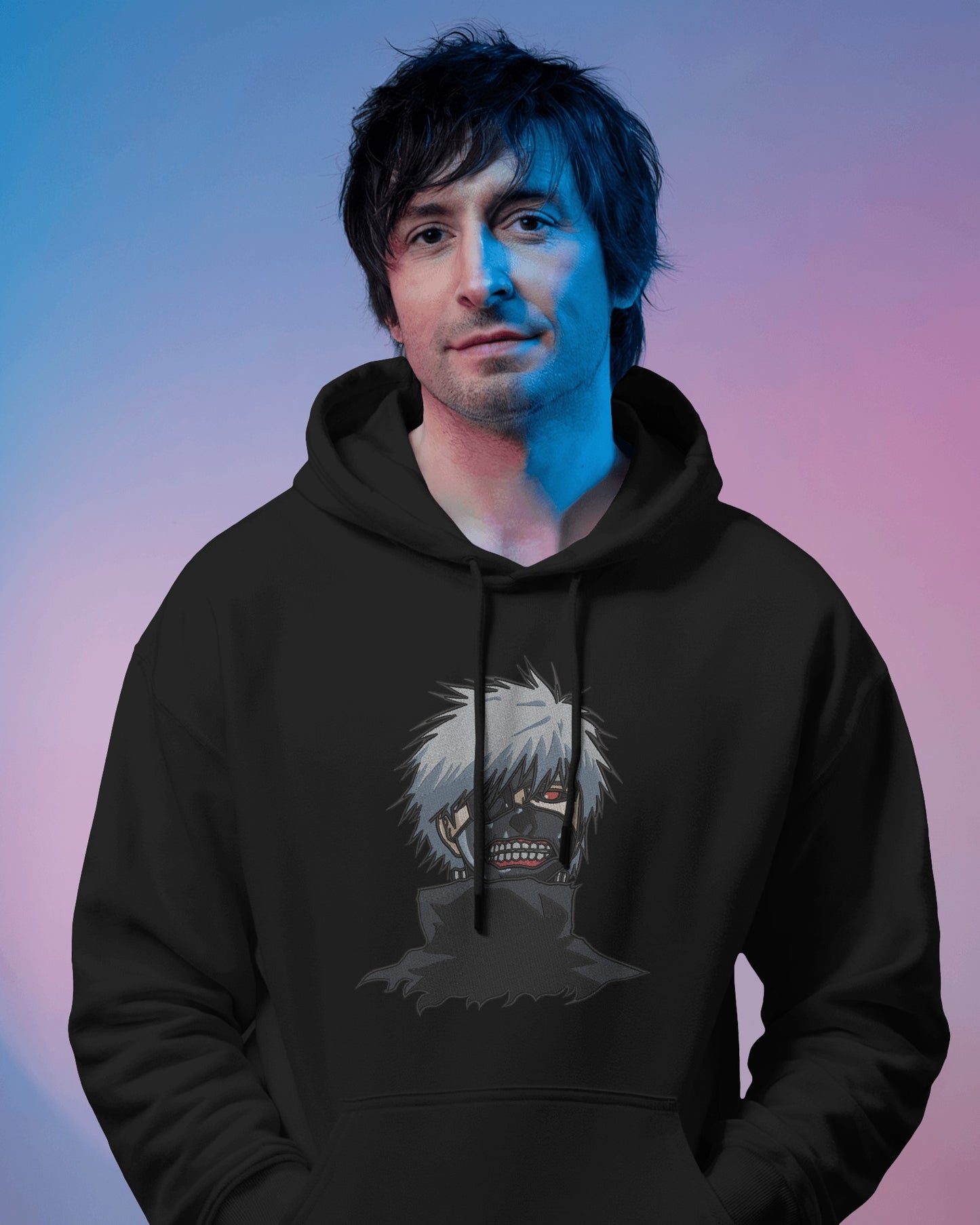 KEN KANEKI Embroidered Oversized Hoodie