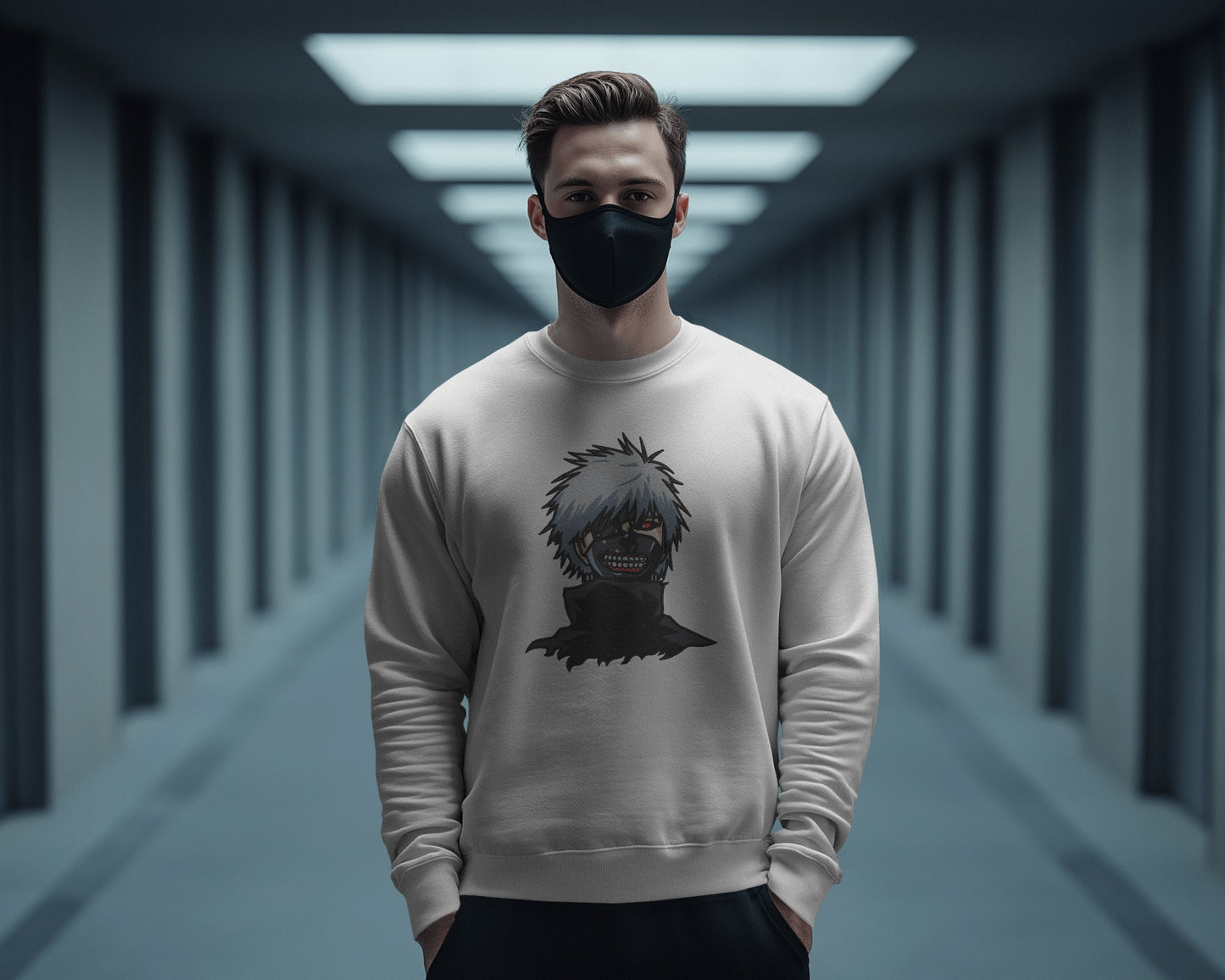 KEN KANEKI Embroidered Oversized Sweatshirt