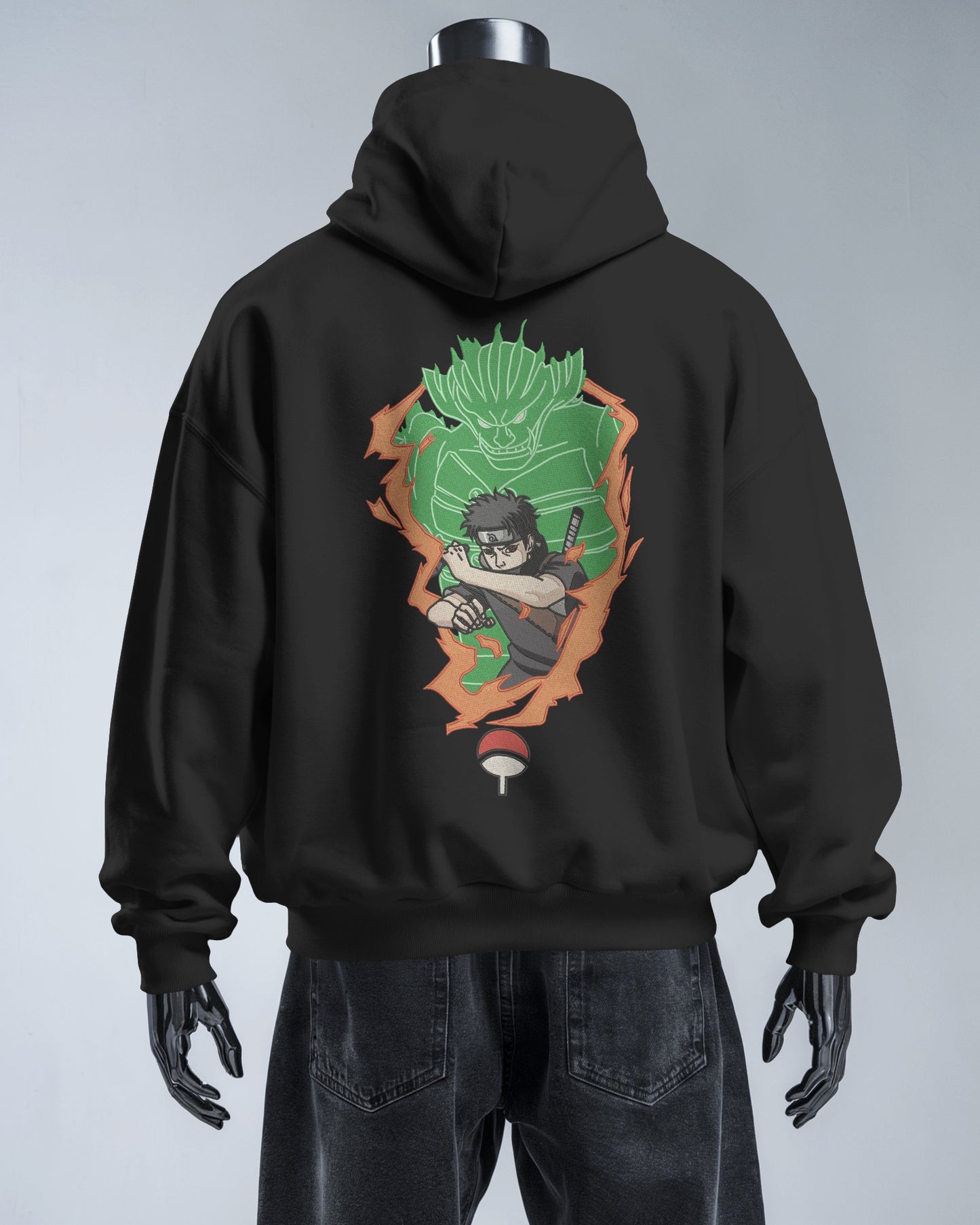 SHISUI UCHIHA Embroidered Oversized Hoodie
