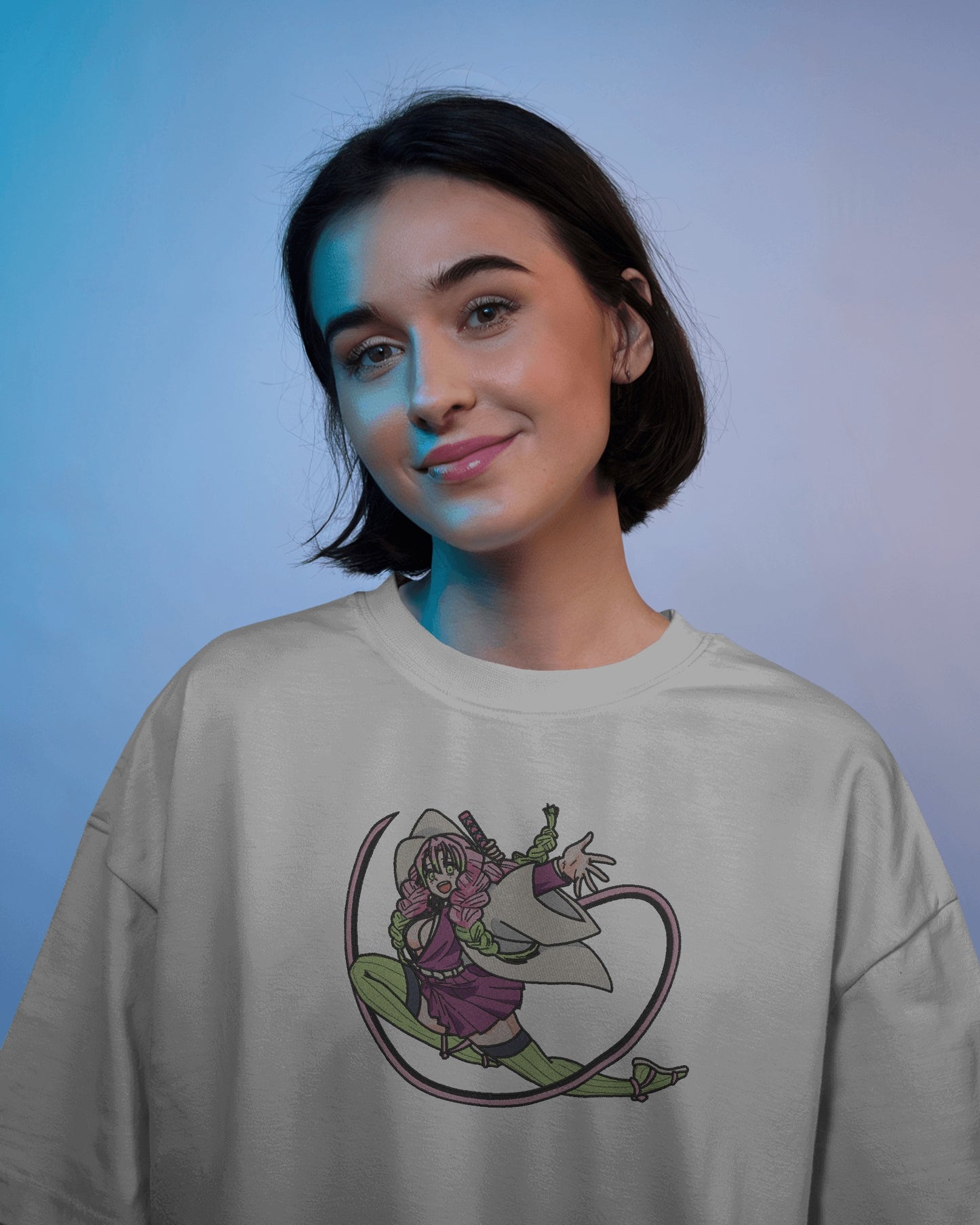 MITSURI KANROJI - LOVE HASHIRA Embroidered Oversized TShirt