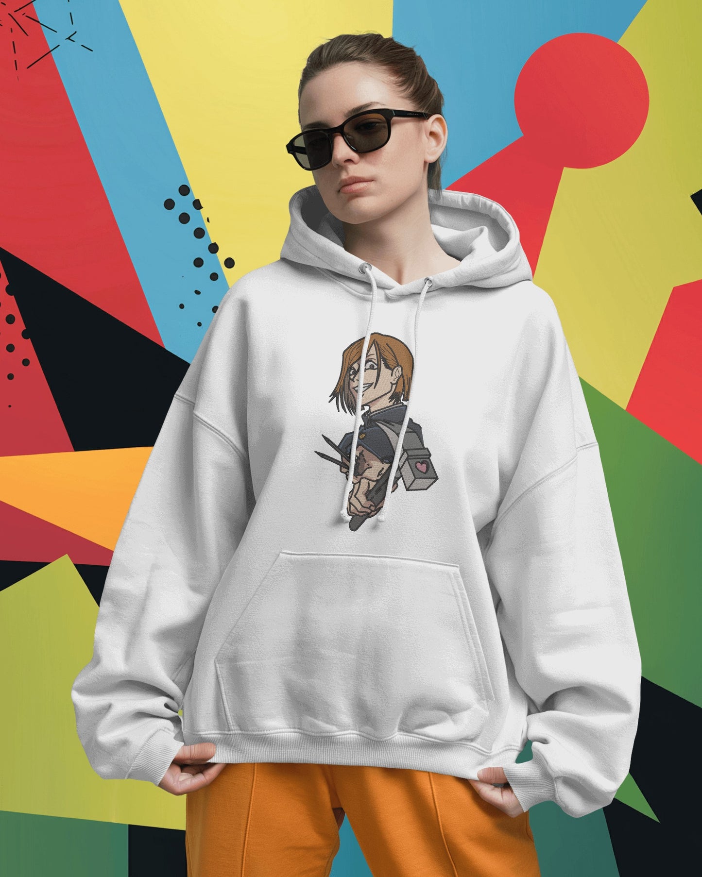 NOBARA KUGISAKI Embroidered Oversized Hoodie