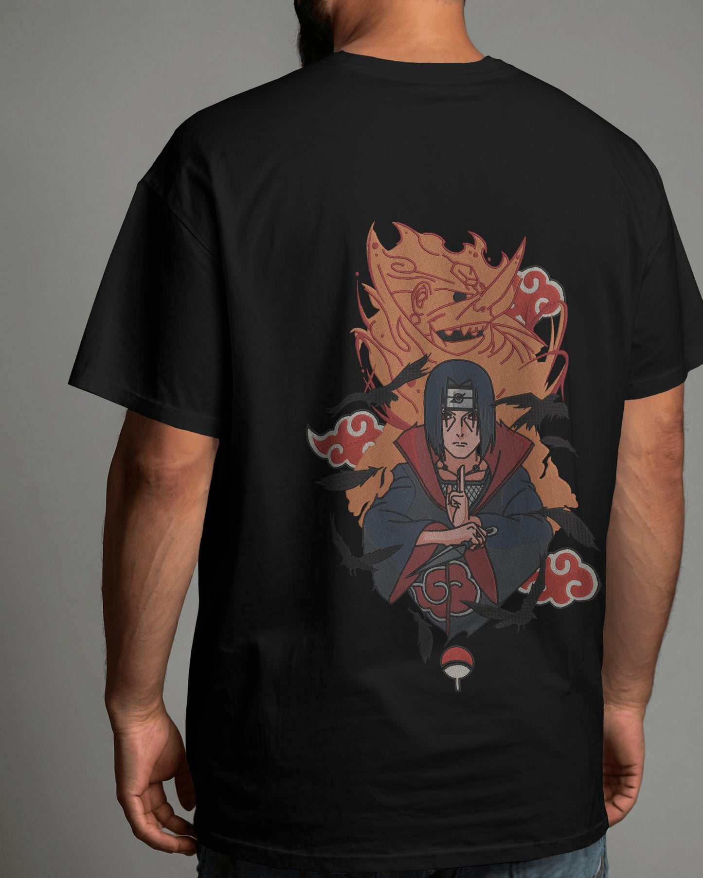 ITACHI UCHIHA-SUSANO Embroidered Oversized TShirt