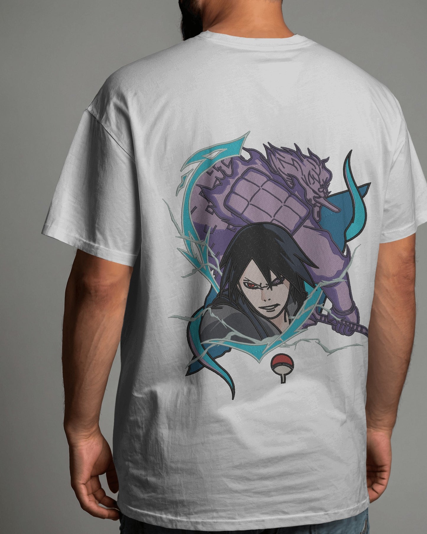 SASUKE UCHIHA-SUSANO Embroidered Oversized TShirt