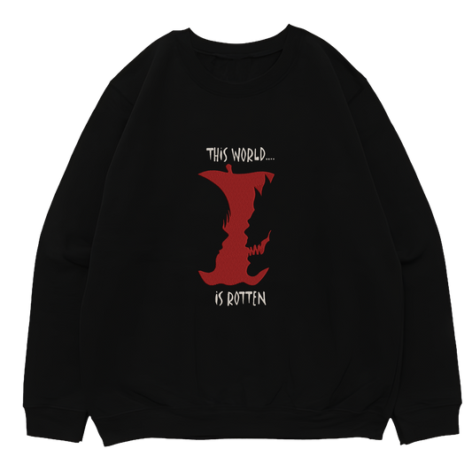 DEATHNOTE 2 Embroidered Oversized Sweatshirt