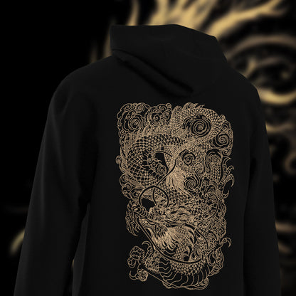 Dragon Embroidery Hoodie - Oversized Fit