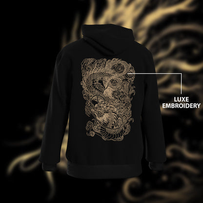Dragon Embroidery Hoodie - Oversized Fit