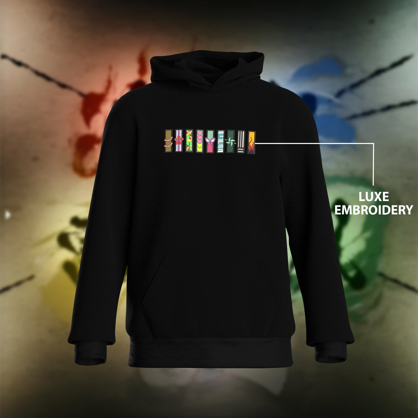 Hashiras Embroidery Hoodie