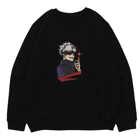 GOJO SATORU Embroidered Oversized Sweatshirt