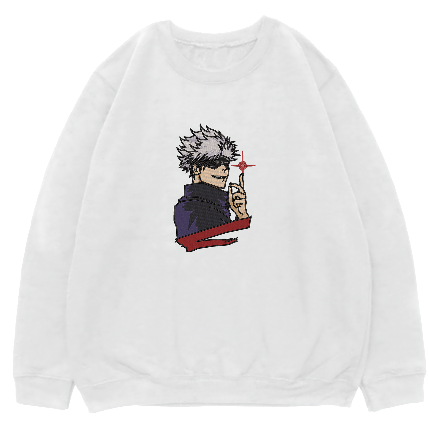 GOJO SATORU Embroidered Oversized Sweatshirt