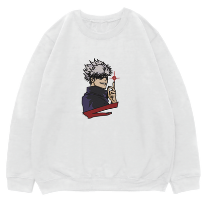 GOJO SATORU Embroidered Oversized Sweatshirt