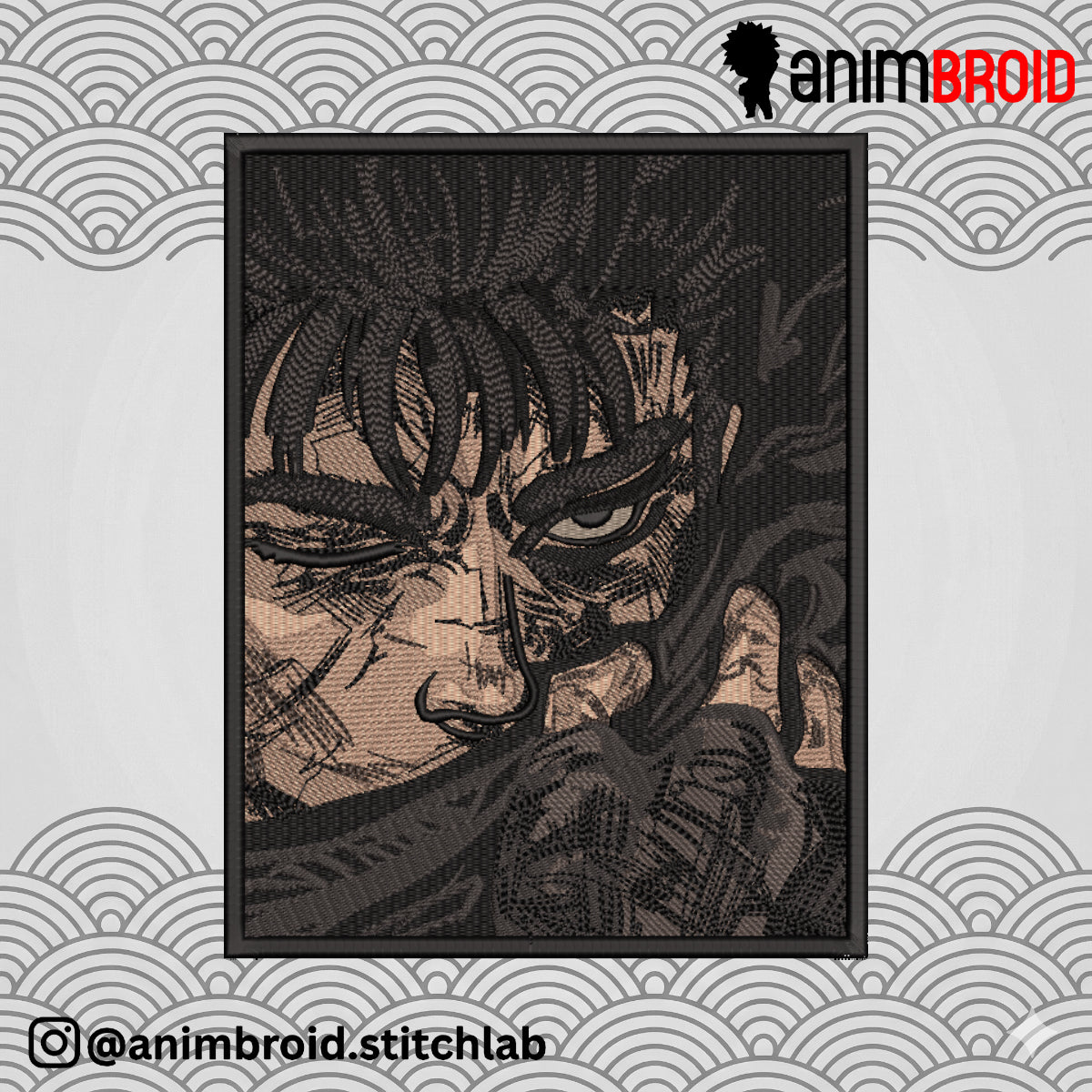 GUTS from BERSERK Anime Embroidery Design File