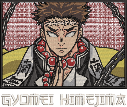 GYOMEI HIMEJIMA-STONE HASHIRA Embroidered Oversized Hoodie