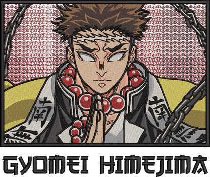 GYOMEI HIMEJIMA-STONE HASHIRA Embroidered Oversized Hoodie