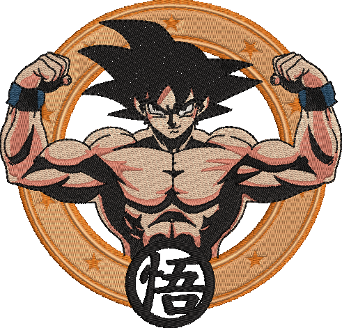 GOKU GYM Version Embroidered Oversized TShirt