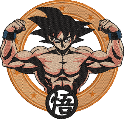 GOKU GYM Version Embroidered Oversized TShirt
