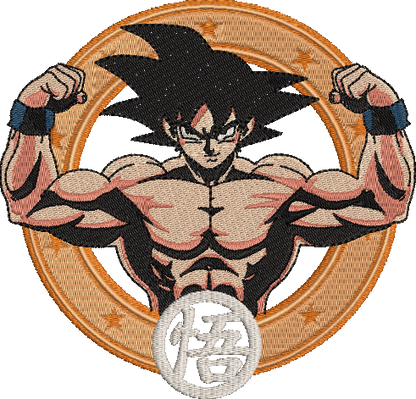 GOKU GYM Version Embroidered Oversized TShirt
