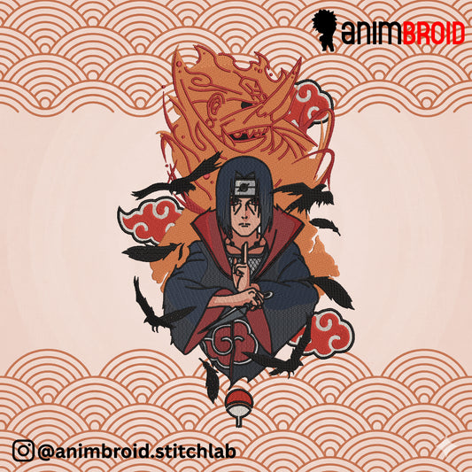 Itachi Uchiha Embroidery Design