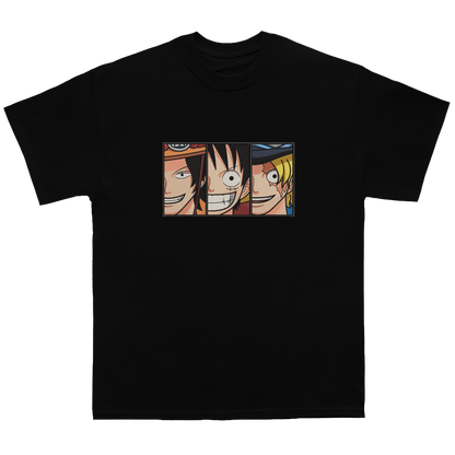 LUFFY-ACE-SABO Embroidered Oversized TShirt