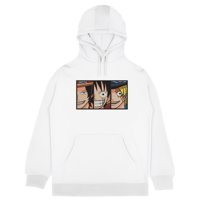 LUFFY-ACE-SABO Embroidered Oversized Hoodie