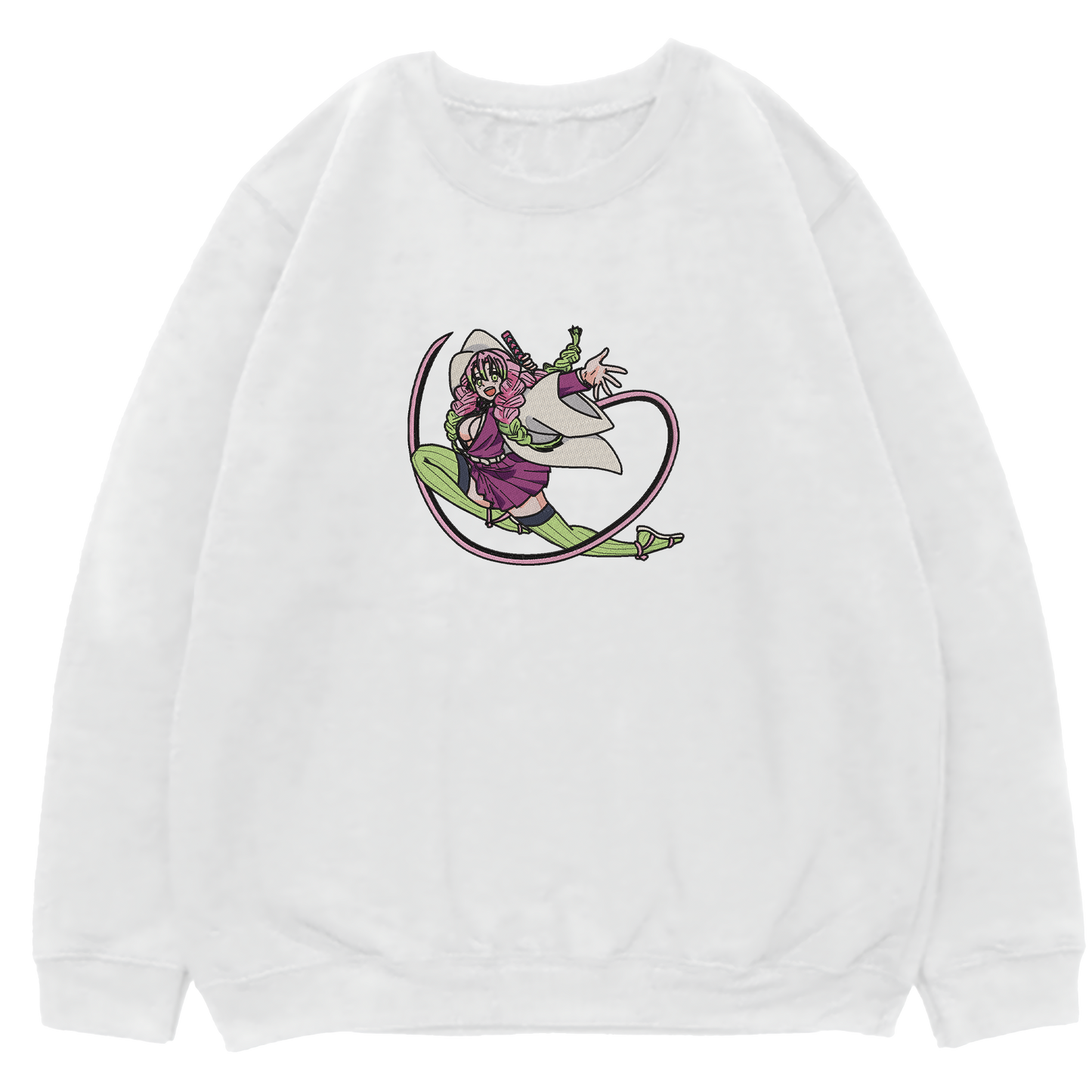 MITSURI KANROJI - LOVE HASHIRA Embroidered Oversized Sweatshirt