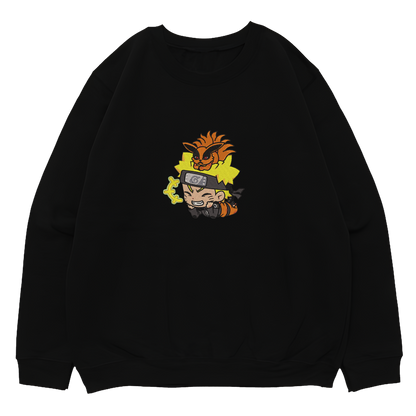 NARUTO-KURAMA SEAL Embroidered Oversized Sweatshirt