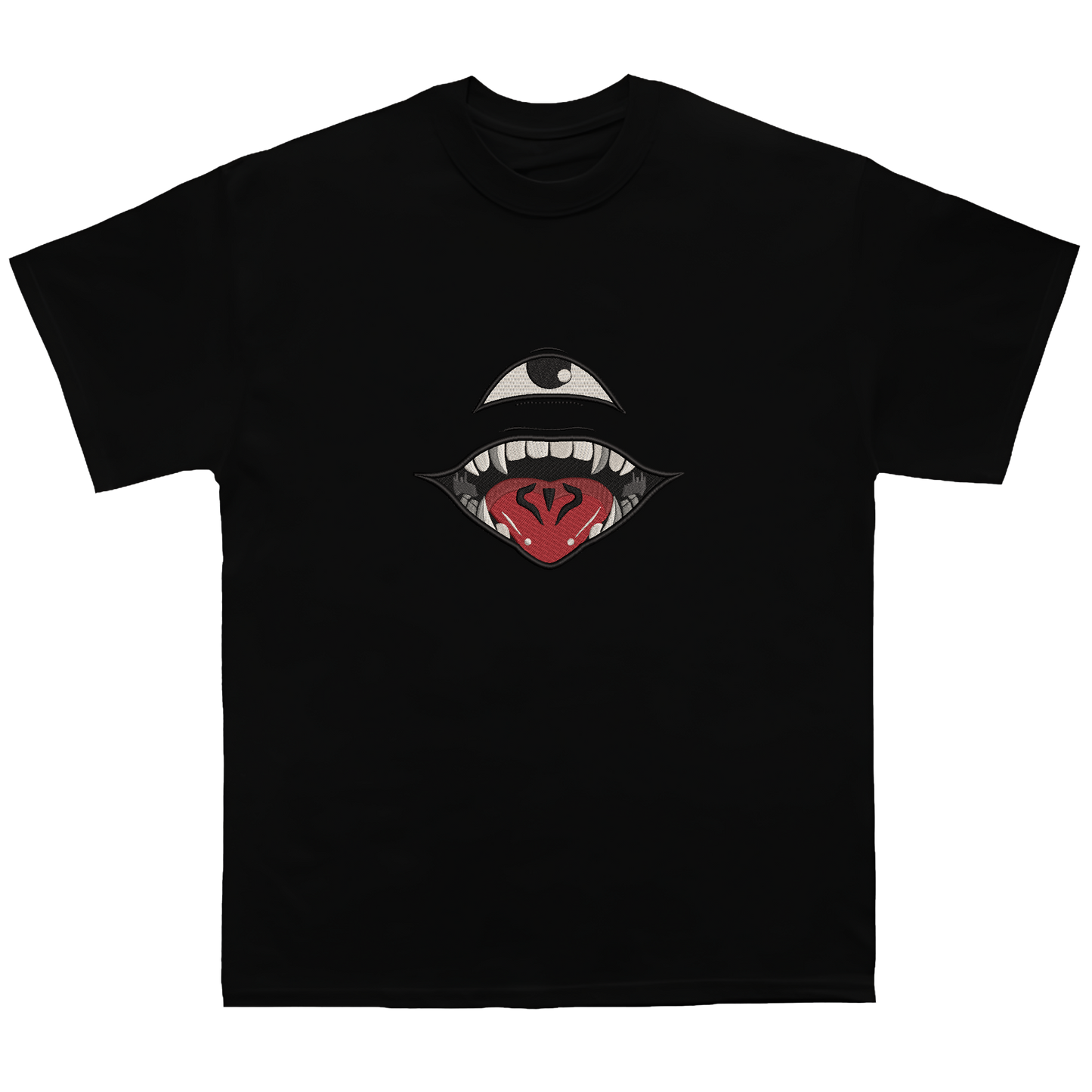 SUKUNA EYE AND MOUTH Embroidered Oversized TShirt