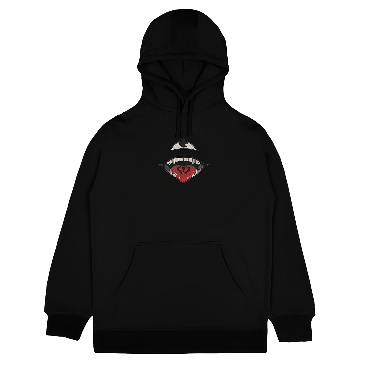 SUKUNA EYE AND MOUTH Embroidered Oversized Hoodie