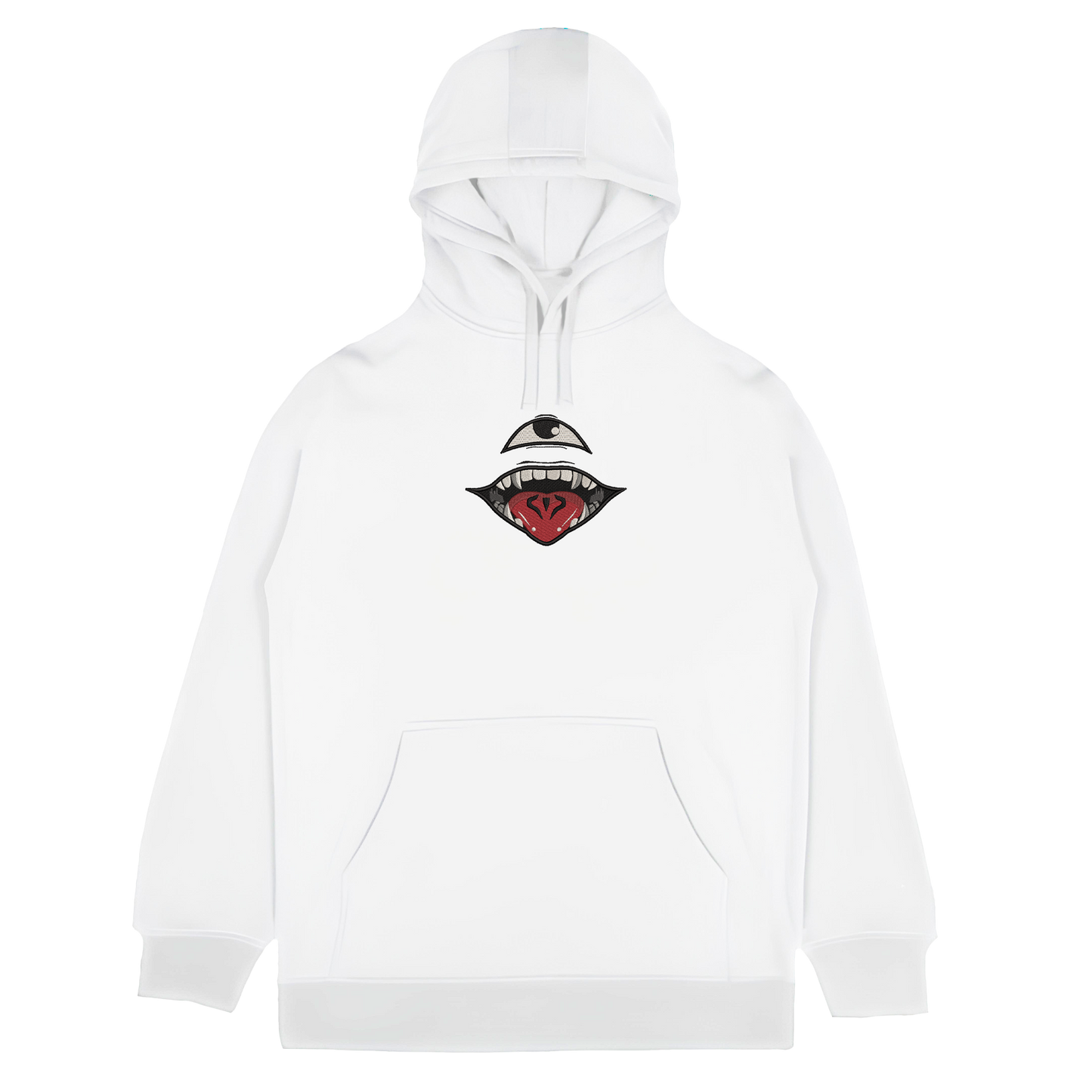 SUKUNA EYE AND MOUTH Embroidered Oversized Hoodie