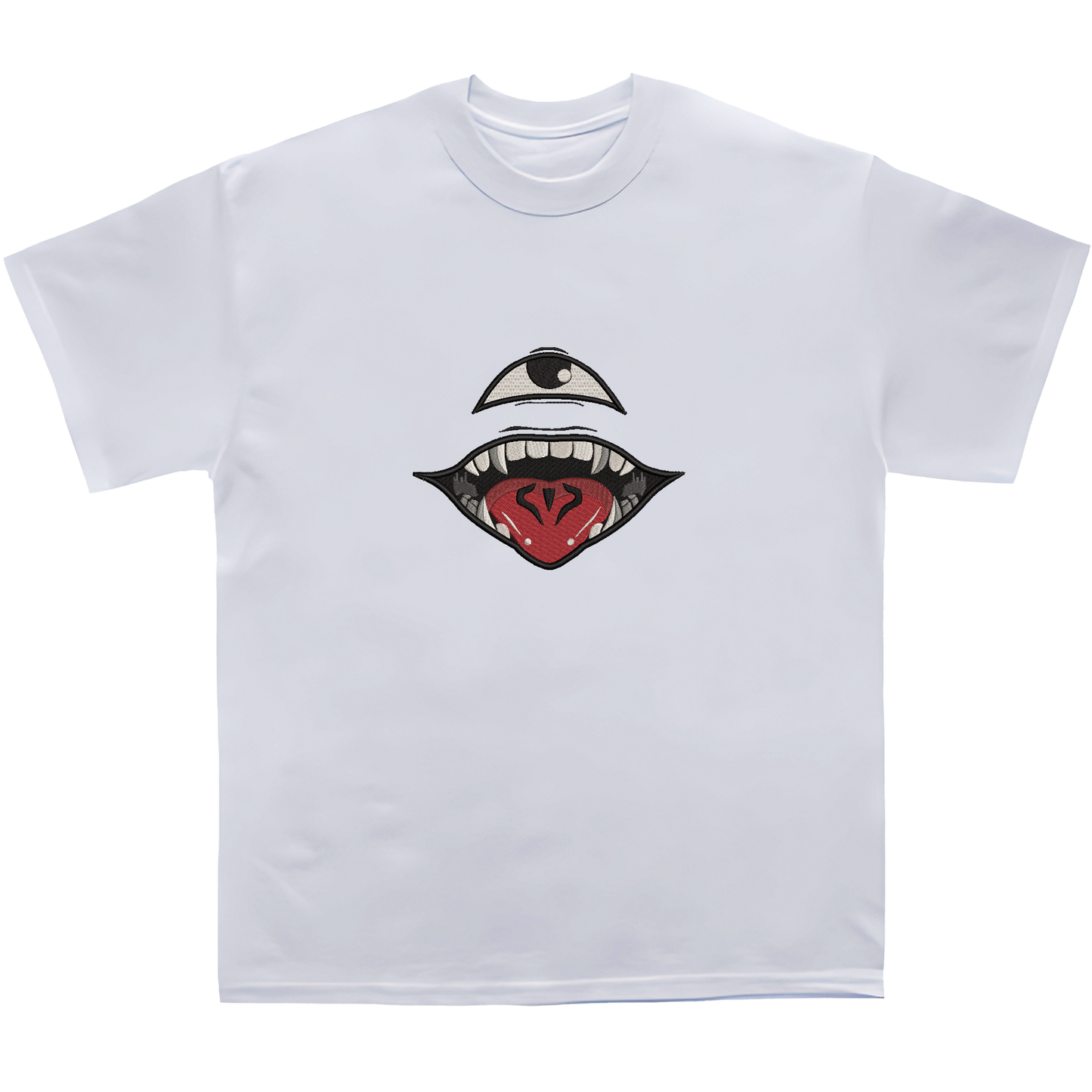 SUKUNA EYE AND MOUTH Embroidered Oversized TShirt