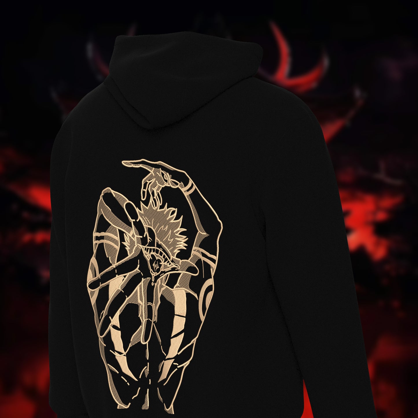 Sukuna Embroidered Oversized Hoodie