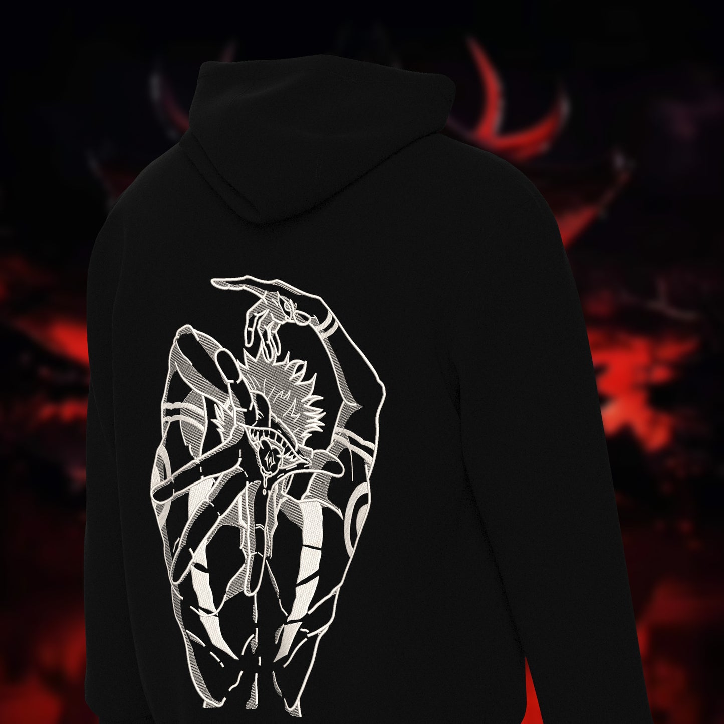 Sukuna Embroidered Oversized Hoodie