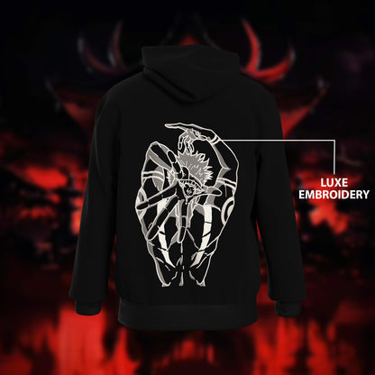 Sukuna Embroidered Oversized Hoodie