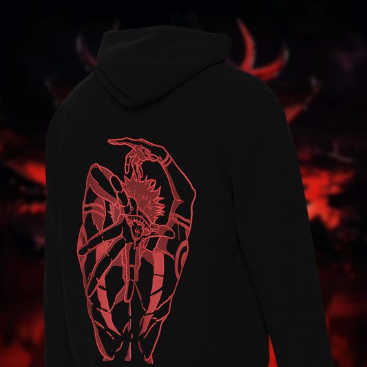 Sukuna Embroidered Oversized Hoodie