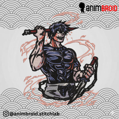 Toji Zenin – Sorcerer Killer Embroidery Design