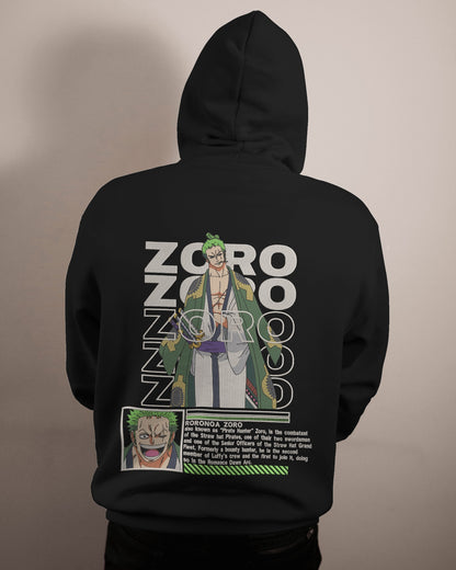 RORONOA ZORO Embroidered Oversized Hoodie