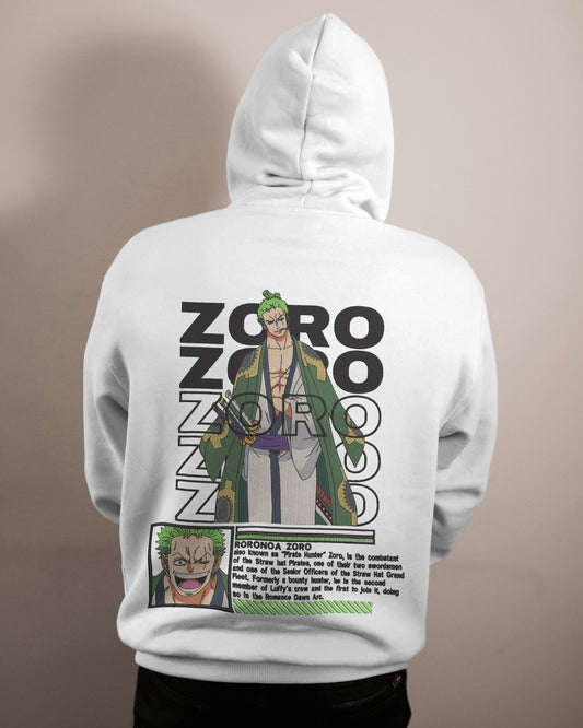RORONOA ZORO Embroidered Oversized Hoodie