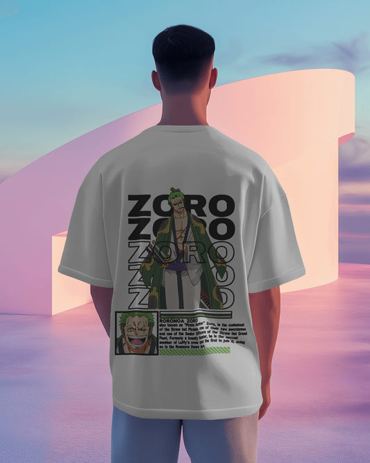 RORONOA ZORO Embroidered Oversized TShirt