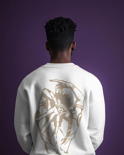 SUKUNA Embroidered Oversized Sweatshirt