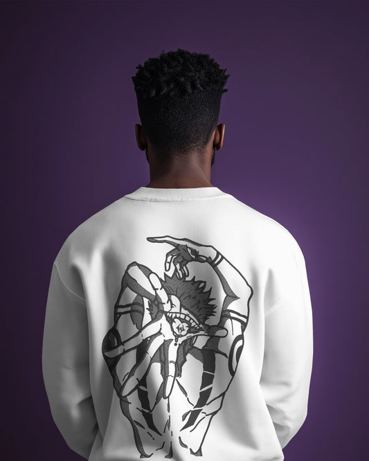 SUKUNA Embroidered Oversized Sweatshirt