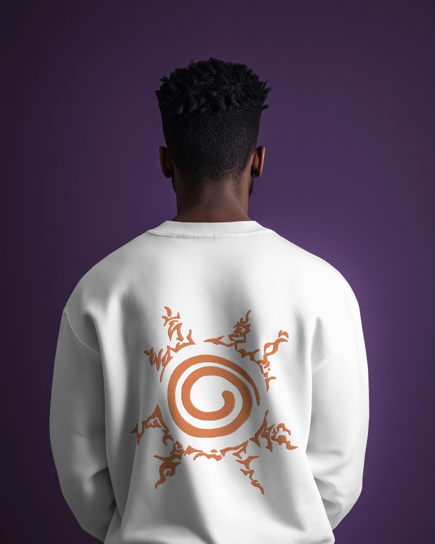 NARUTO-KURAMA SEAL Embroidered Oversized Sweatshirt