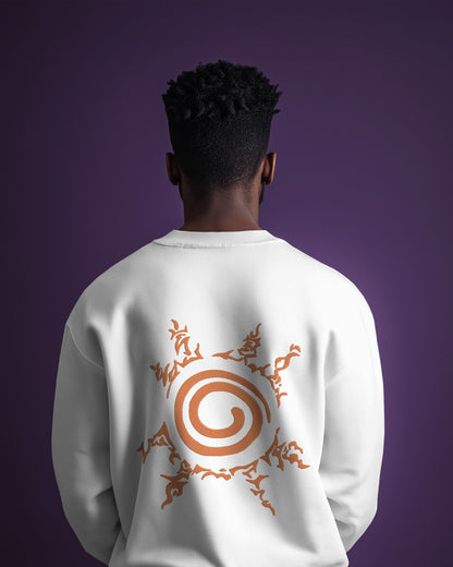 NARUTO-KURAMA SEAL Embroidered Oversized Sweatshirt