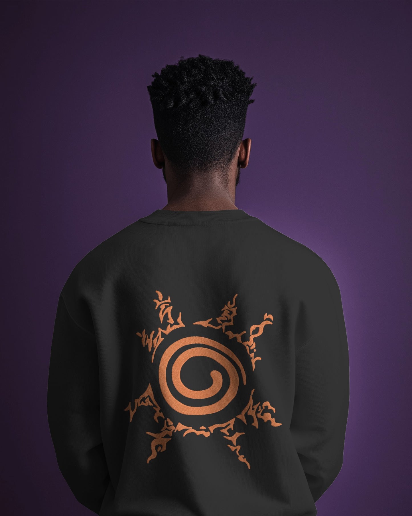 NARUTO-KURAMA SEAL Embroidered Oversized Sweatshirt